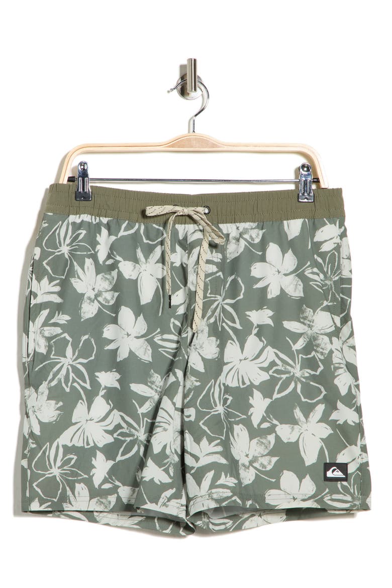 Surf Volley Swim Shorts, Alternate, color, DUSTY OLIVE