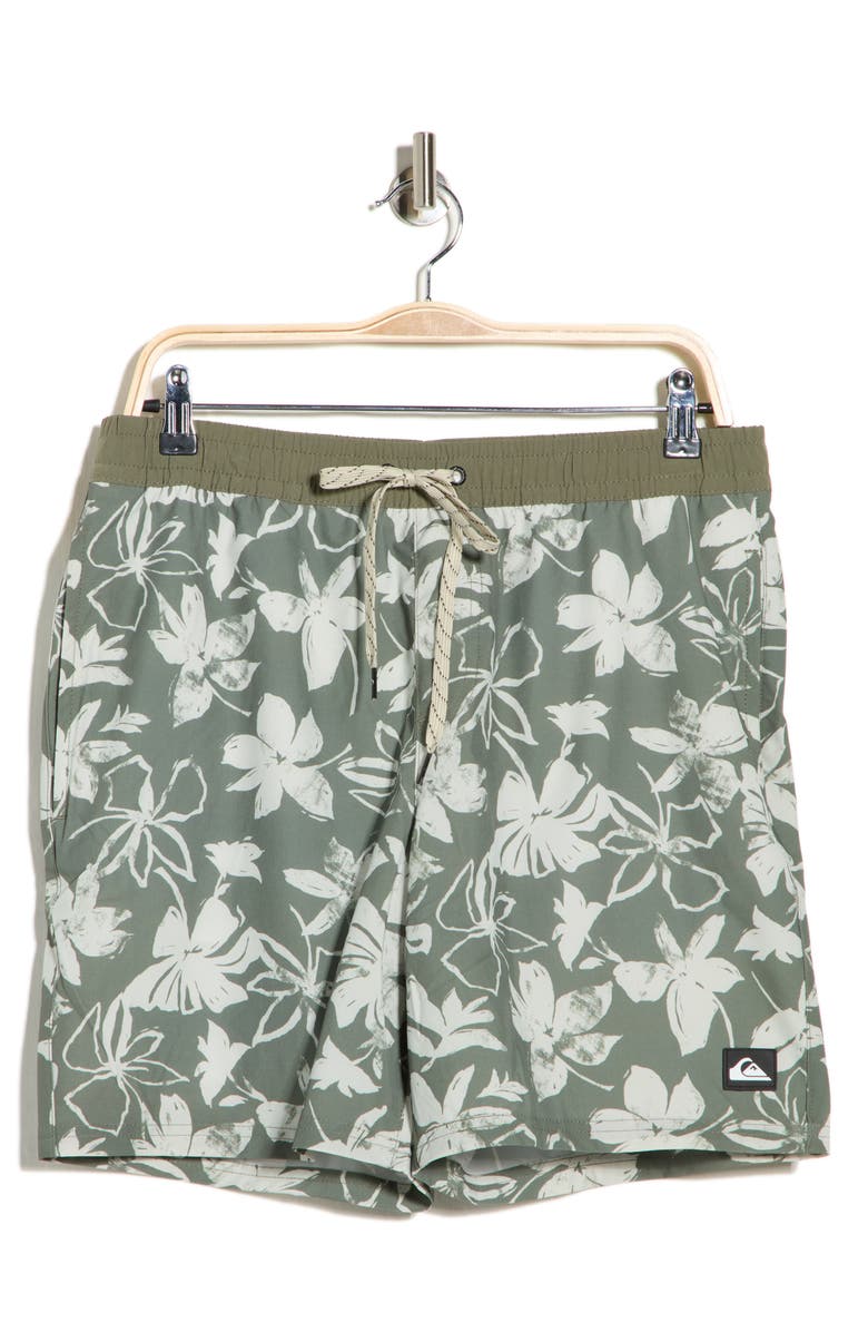 Quiksilver Surf Volley Swim Shorts, Main, color, Dusty Olive