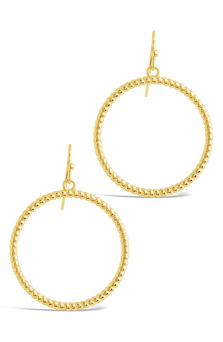 Sterling Forever Terina Hoop Drop Earrings, Alternate, color, Gold