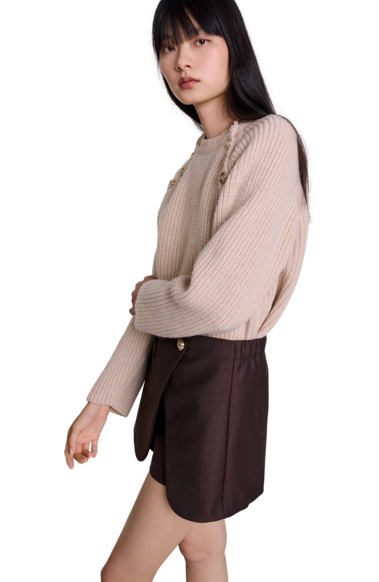 maje Skort, Alternate, color, Brown