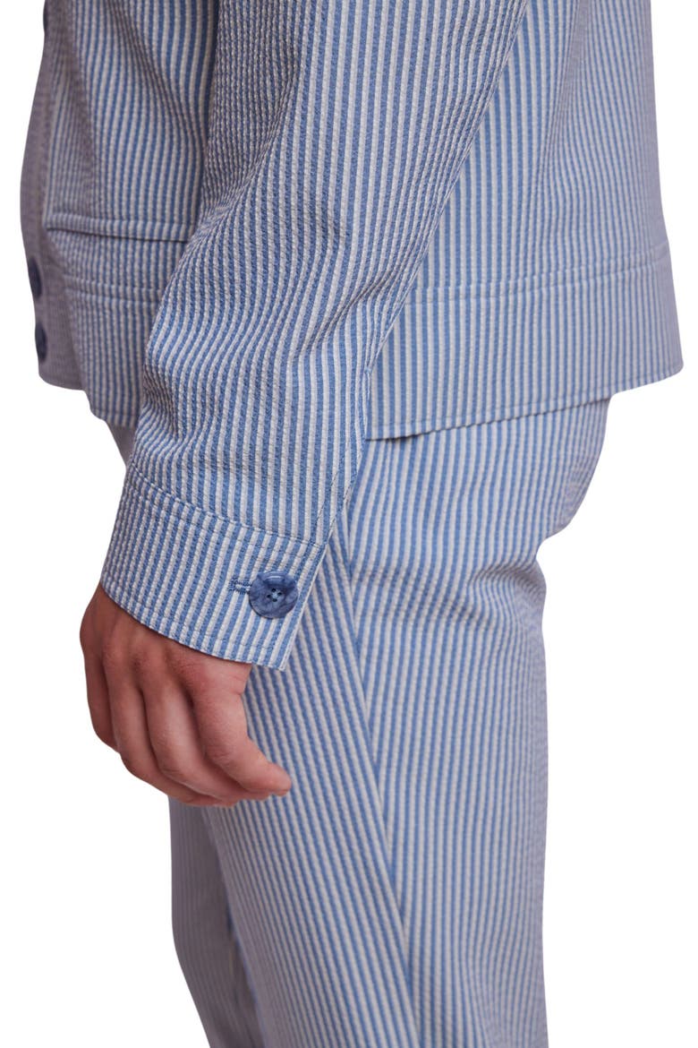 Milo Stripe Seersucker Shirt Jacket, Alternate, color, BLUE GREY CREAM SEERSUCKER
