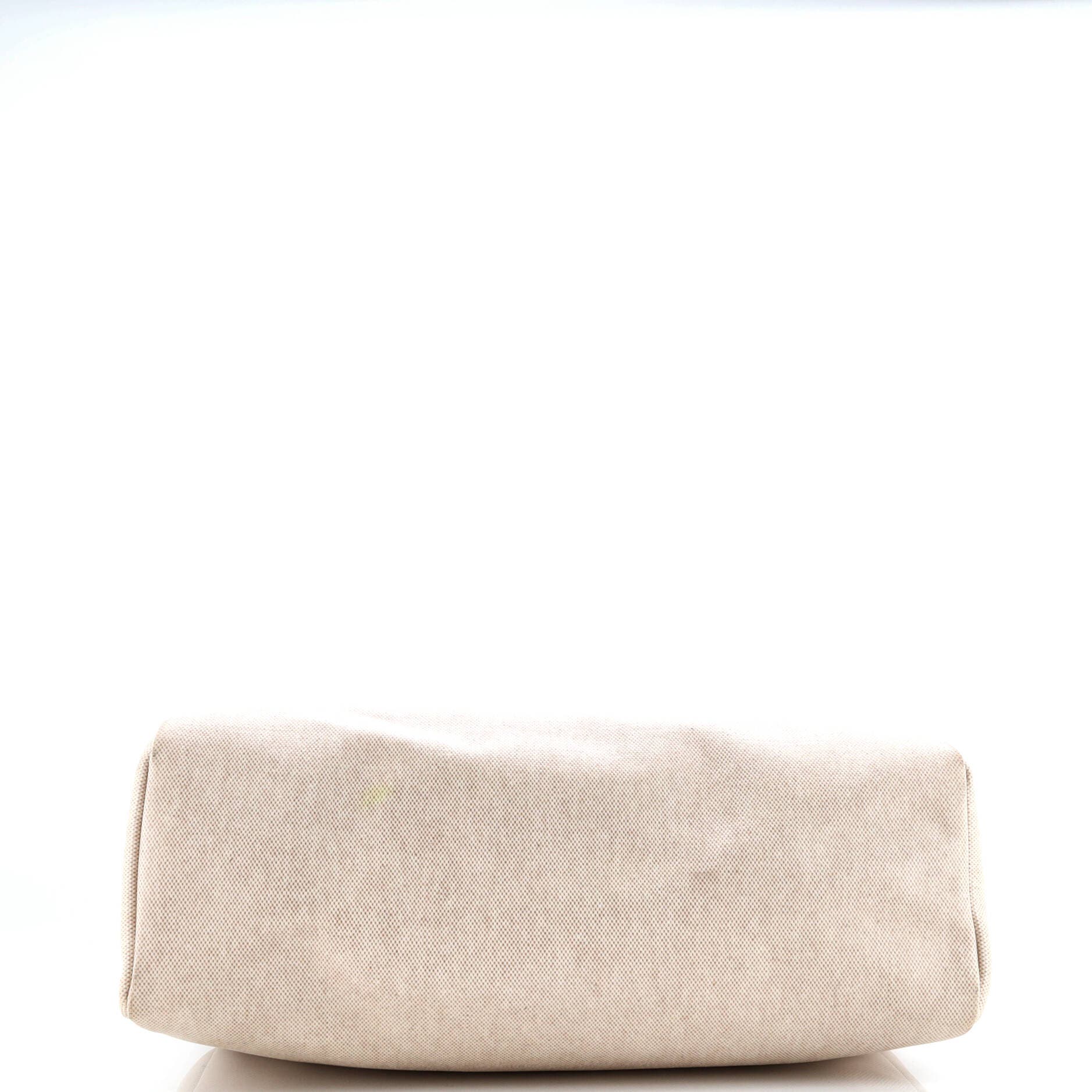 Pre-Owned Hermes Herbag Toile and Leather MM, Alternate, color, Ecru