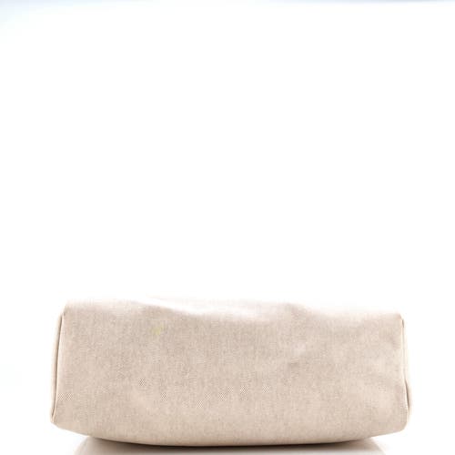 Pre-owned Hermes Hermes Herbag Toile And Leather Mm In Sand