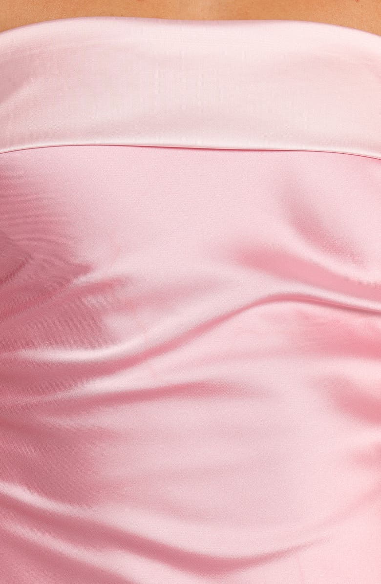 Petal & Pup Ashe Strapless Satin Midi Dress, Alternate, color, Pink