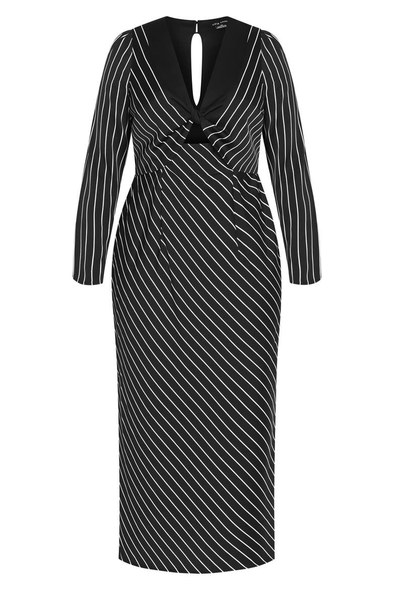 Lana Border Print Long Sleeve Maxi Dress, Alternate, color, STRIPE