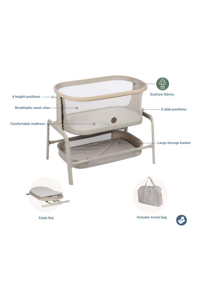 Iora Bedside Bassinet, Alternate, color, CLASSIC OAT