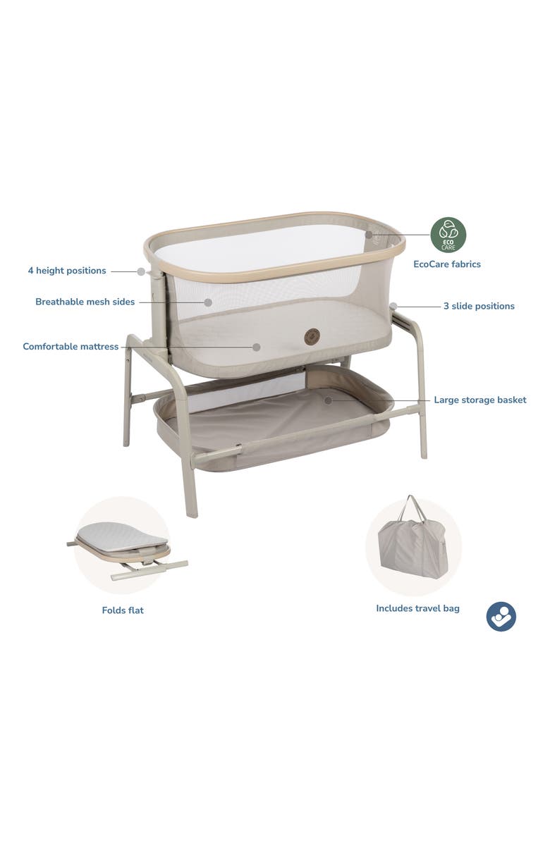 Maxi-Cosi<sup>®</sup> Iora Bedside Bassinet, Alternate, color, Classic Oat