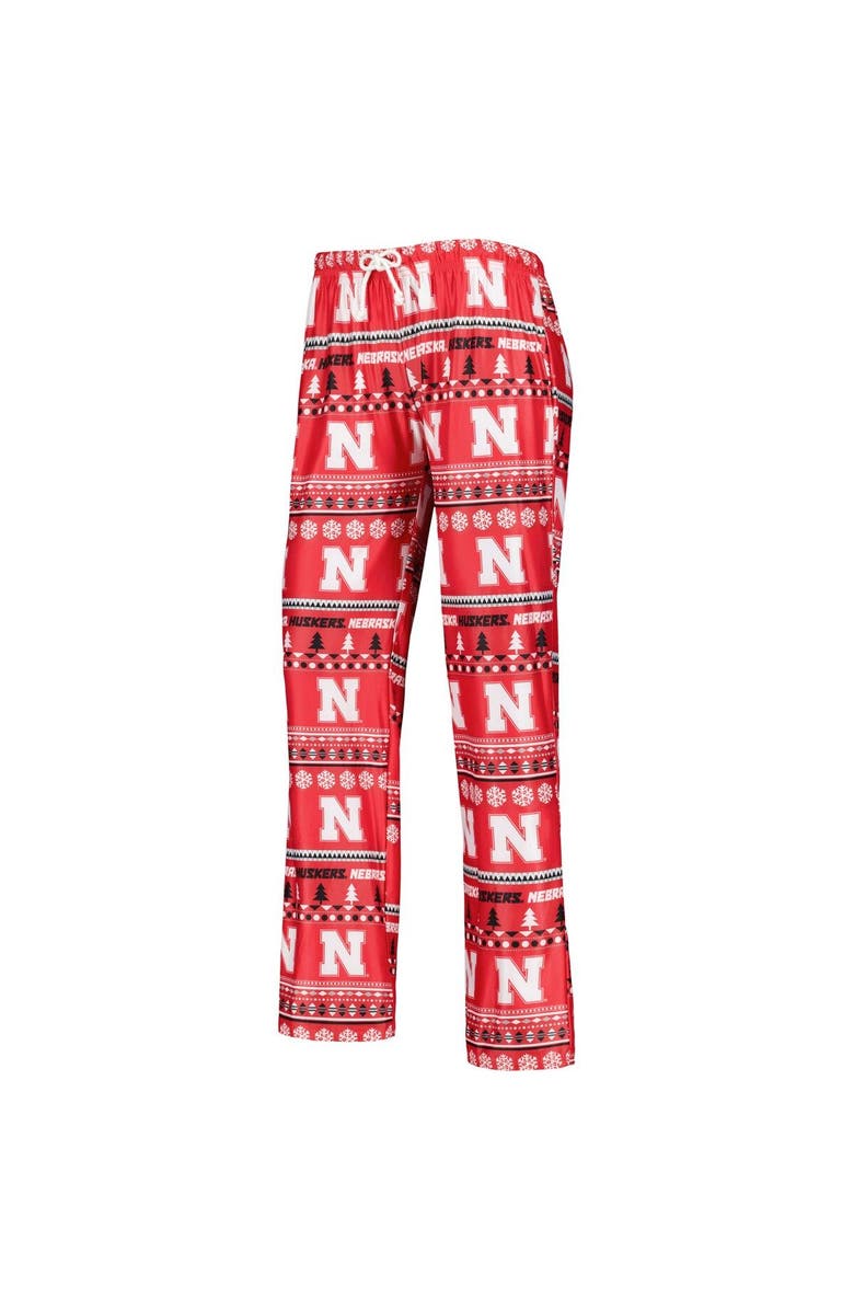 CONCEPTS SPORT Women's Concepts Sport Scarlet Nebraska Huskers Holiday Long Sleeve T-Shirt and Pants Sleep Set, Alternate, color, 