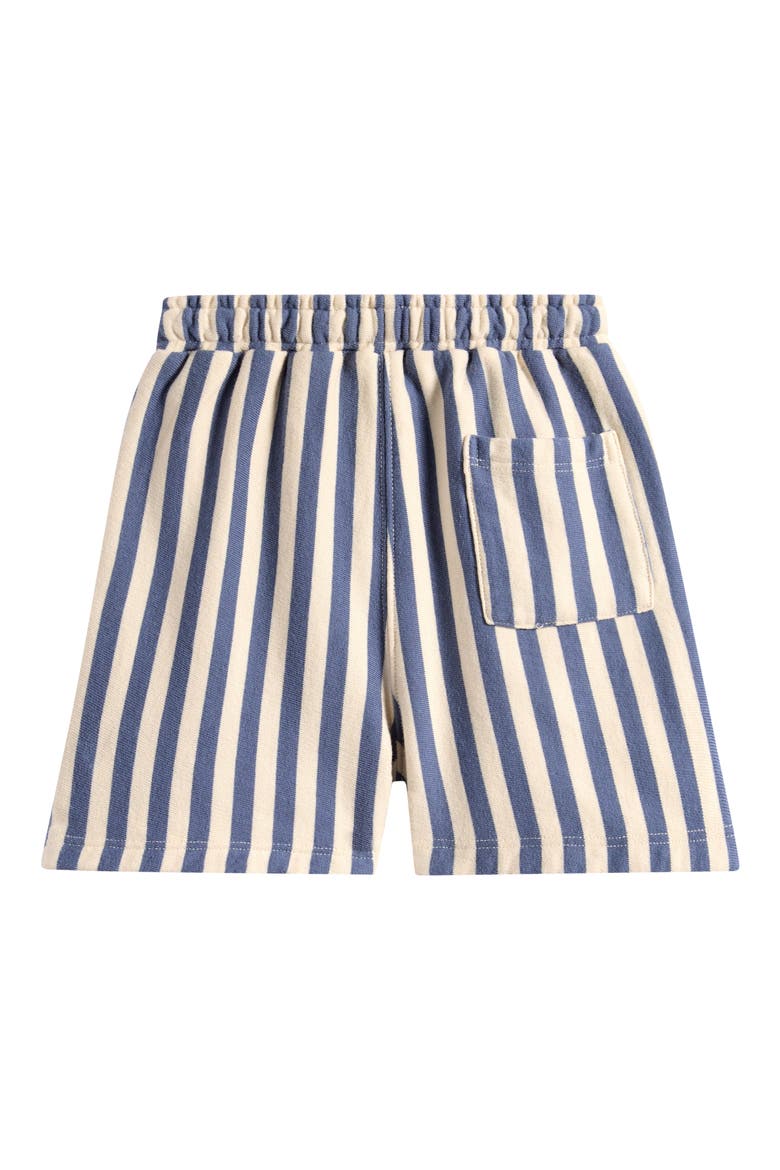 Marine Stripe Terry Cloth Shorts, Alternate, color, MARINE