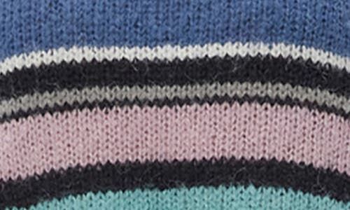 Michael Stars Aura Stripe Crewneck Sweater In Blue