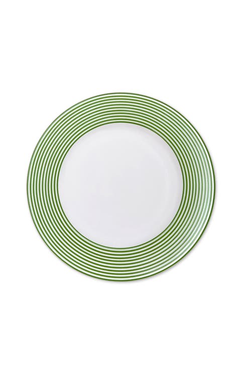 Newport Verde Stripe Dinner Plate - Porcelain - Set 4