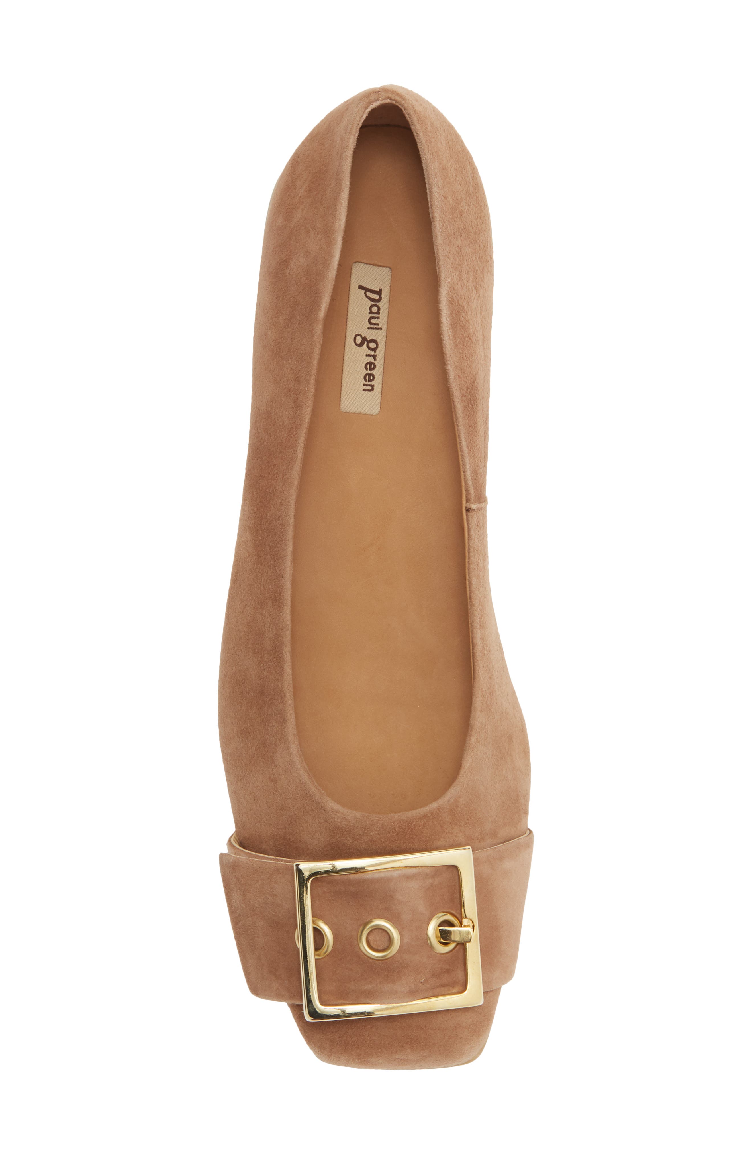 Devony Buckle Flat, Alternate, color, NUT SUEDE