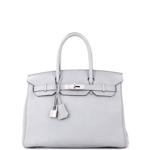 Birkin Handbag Grey Togo with Palladium Hardware 30