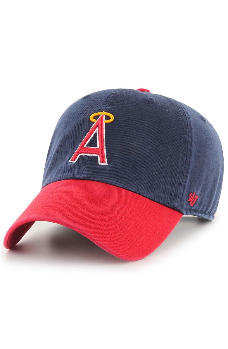 '47 Men's '47 Navy California Angels 1997 Halo Logo Cooperstown Collection Clean Up Adjustable Hat, Main, color, Navy
