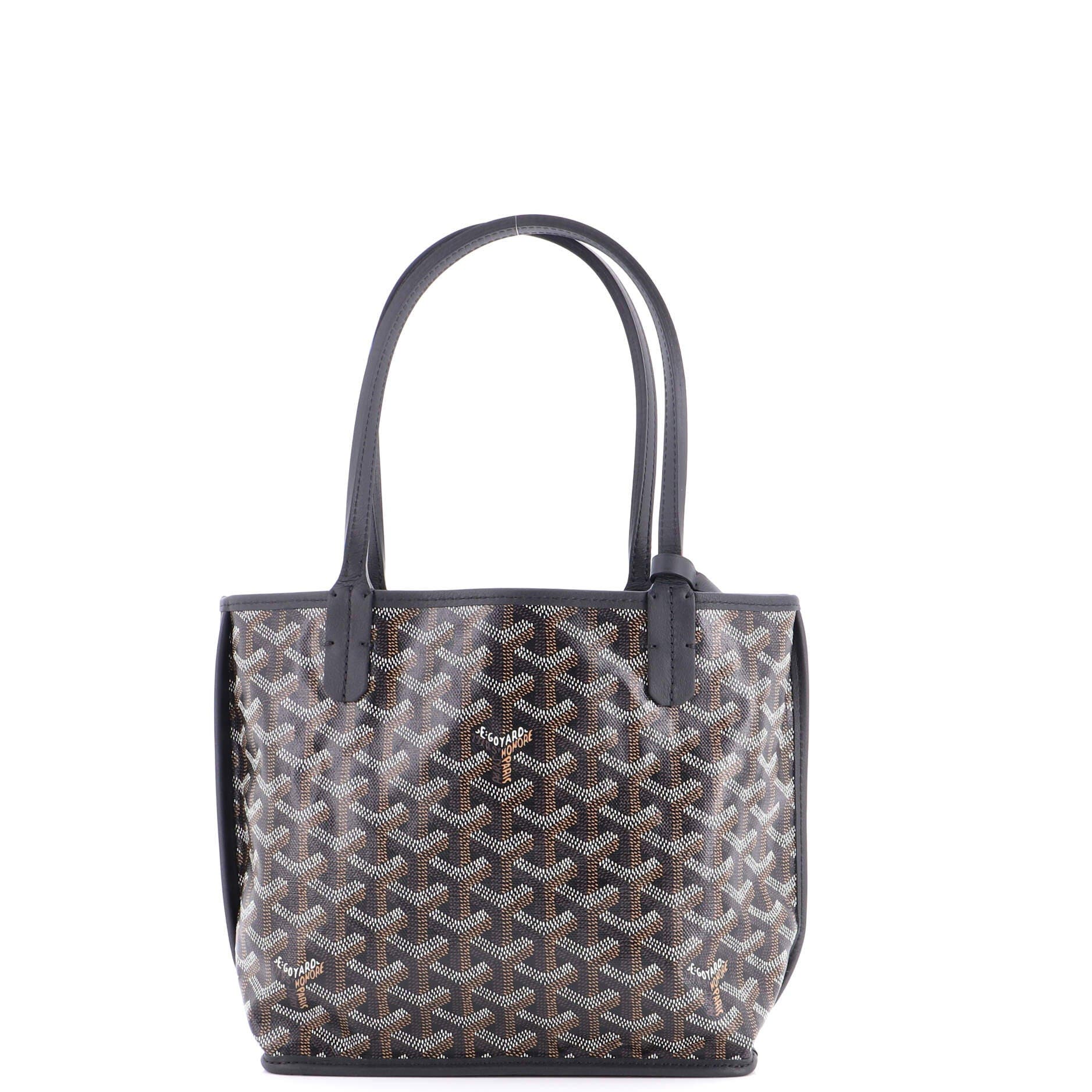 Anjou Reversible Tote Coated Canvas Mini, Main, color, Black