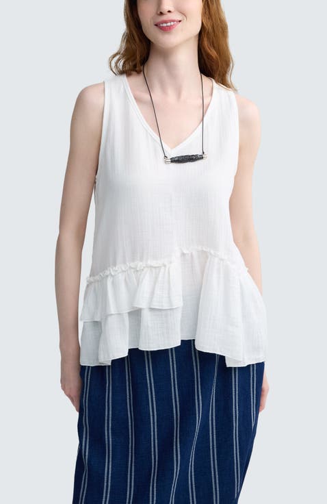 Camellia Ruffled Muslin Top