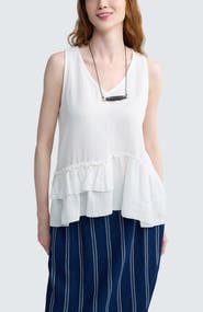 LUUKAA Camellia Ruffled Muslin Top