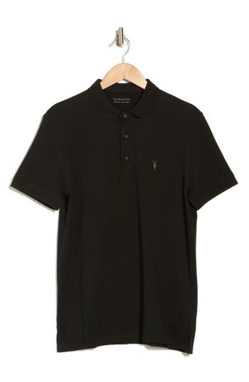 Allsaints Reform Ss Polo In Black