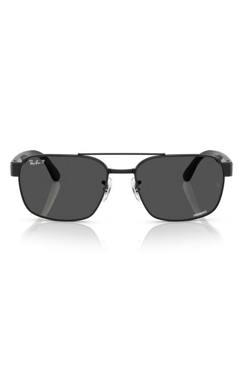 Chromance 58mm Polarized Square Sunglasses
