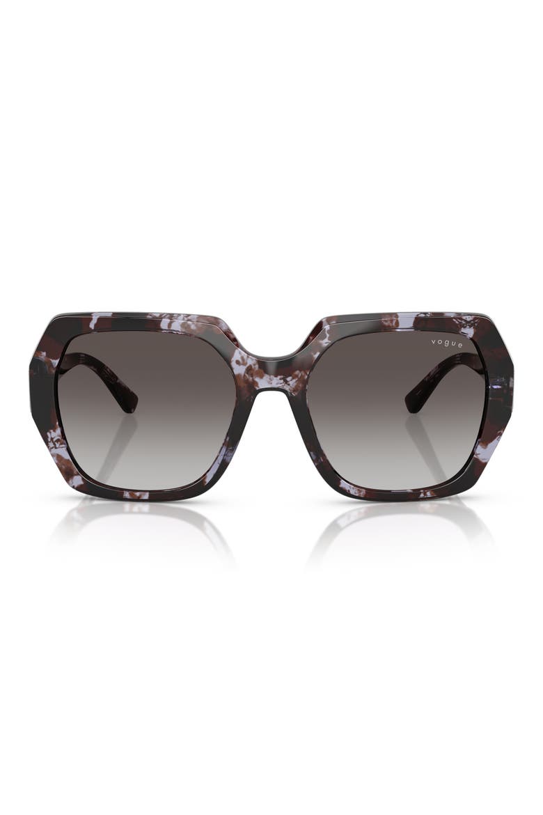 55mm Irregular Sunglasses, Alternate, color, PURPLE BLACK