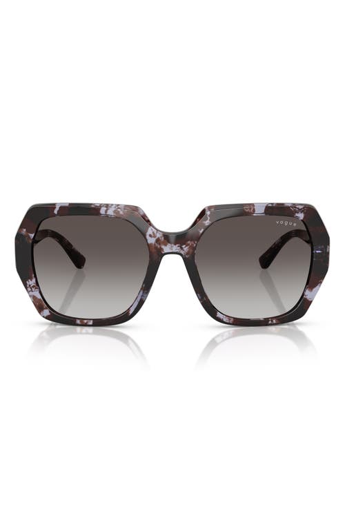 Vogue 55mm Irregular Sunglasses In Purple Black
