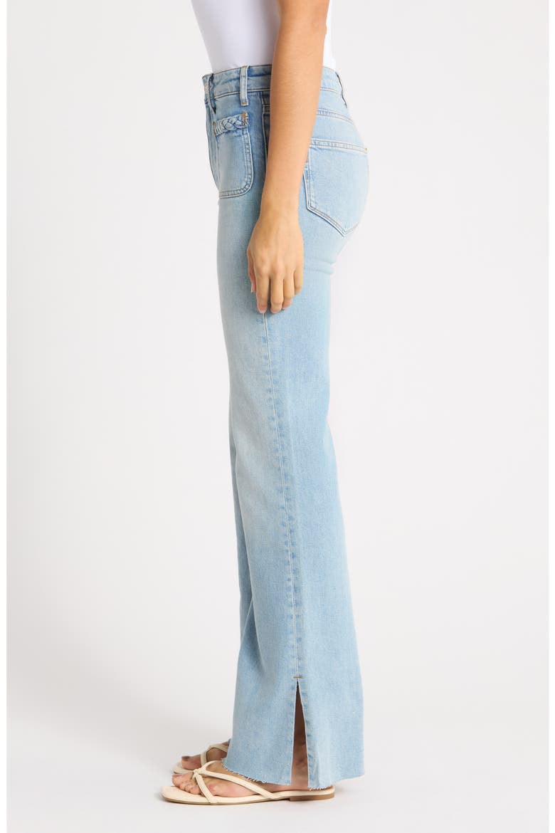 Sofia High Waist Patch Pocket Slit Seam Raw Hem Jeans, Alternate, color, MONTEBELLO