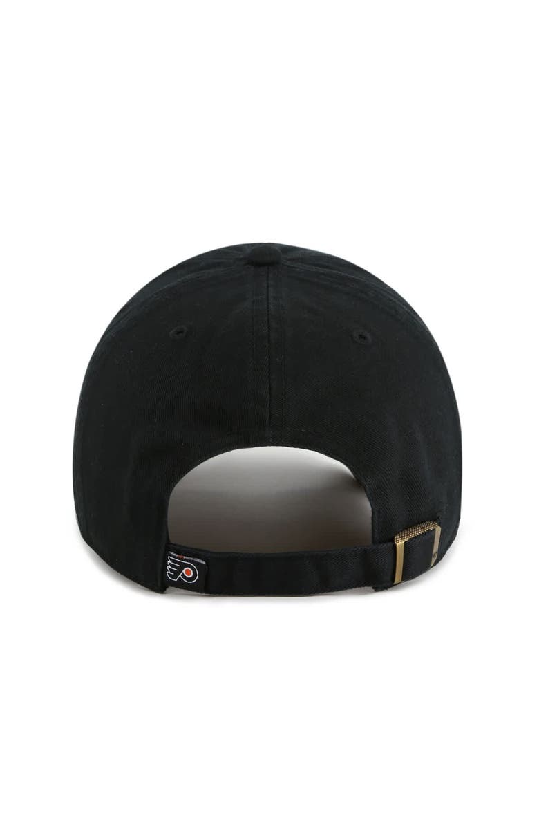 '47 Men's '47 Black Philadelphia Flyers Gritty Alternate Logo Clean Up Adjustable Hat, Alternate, color, Black