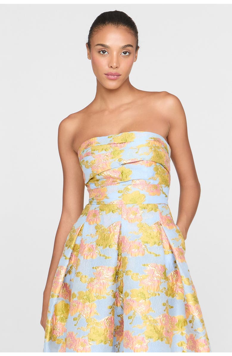 Theia Leia Jacquard Dress, Alternate, color, Serenity Blue