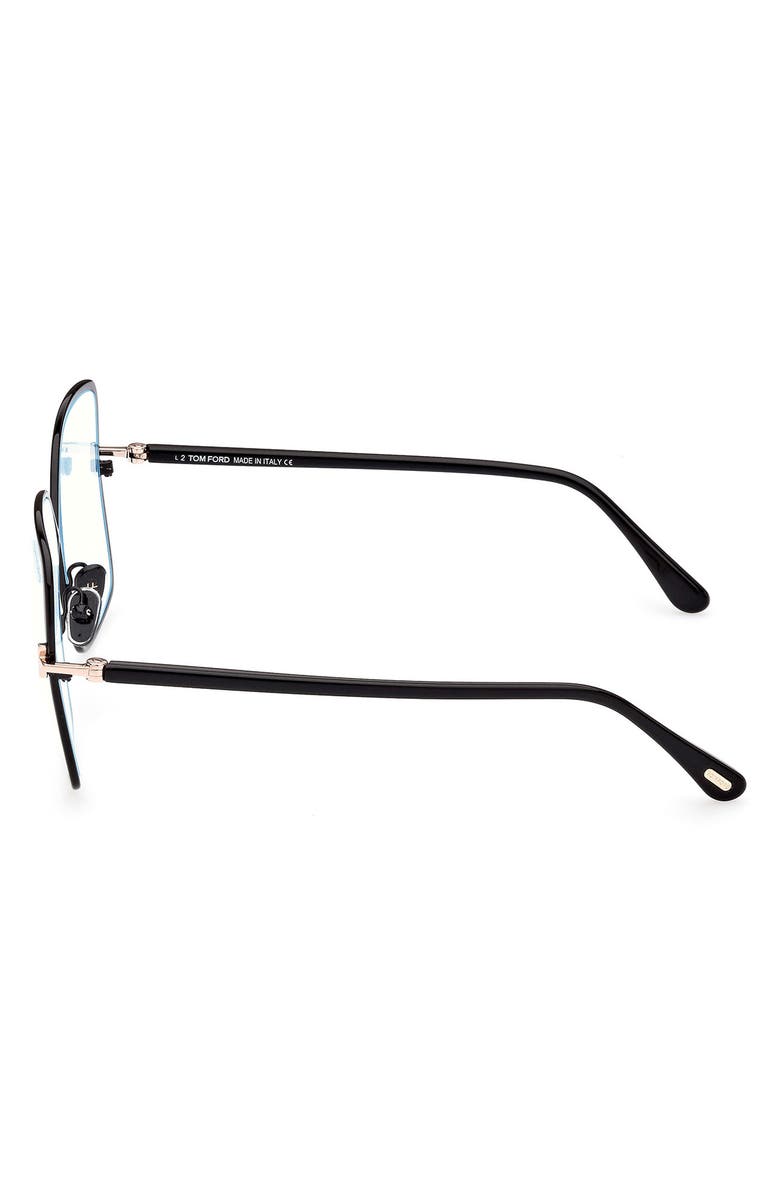 TOM FORD 59mm Butterfly Blue Light Blocking Glasses, Alternate, color, 