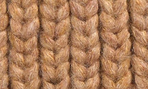 Ugg(r) Metallic Chunky Rib Mittens In Camel