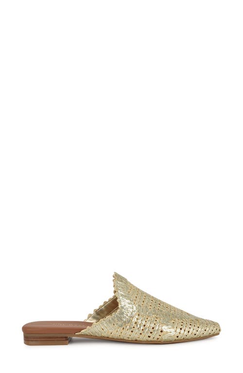 Nine West Canoli Raffia Mule In Platino
