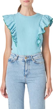 English Factory Merrow Ruffle Top