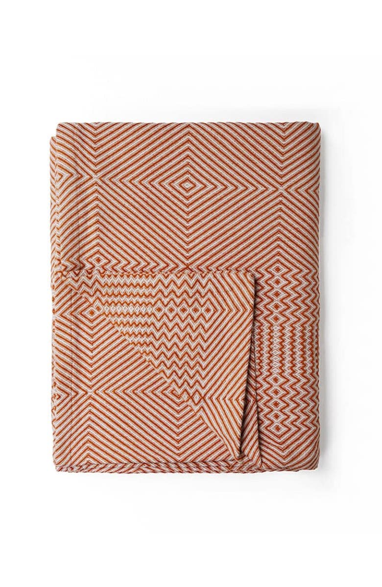 Mungo Throw Cotton Whalebone Blanket, Main, color, Copper
