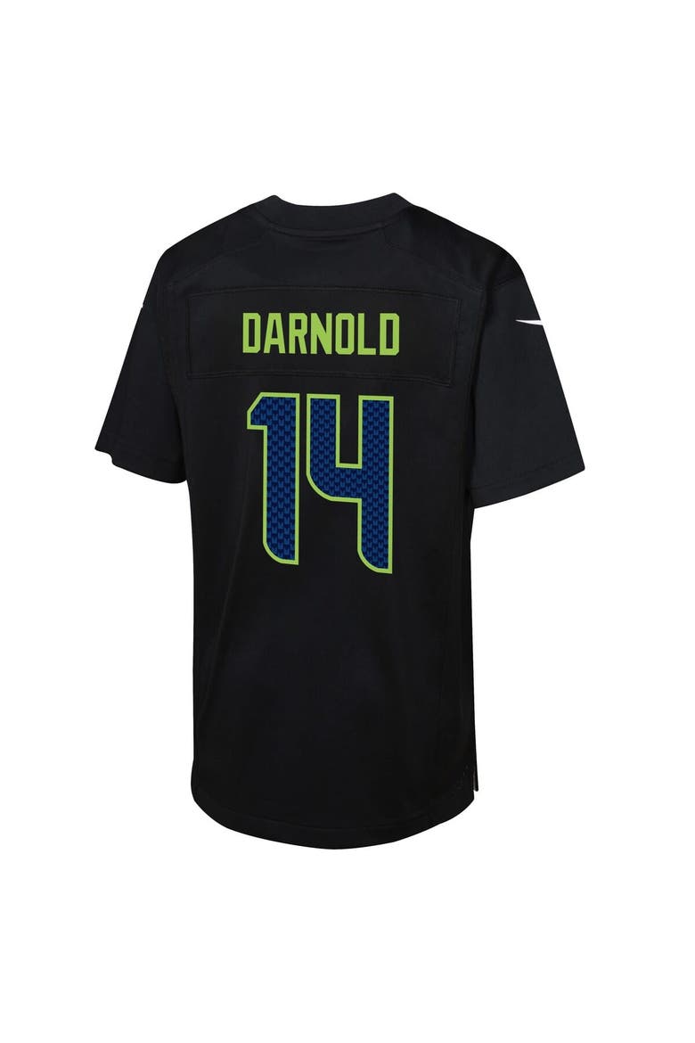 Youth Nike Sam Darnold Black Seattle Seahawks Super Bowl LX Carbon Fashion Game Jersey, Alternate, color, Black