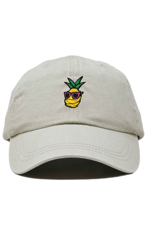 Pineapple Embroidered Dad Hat