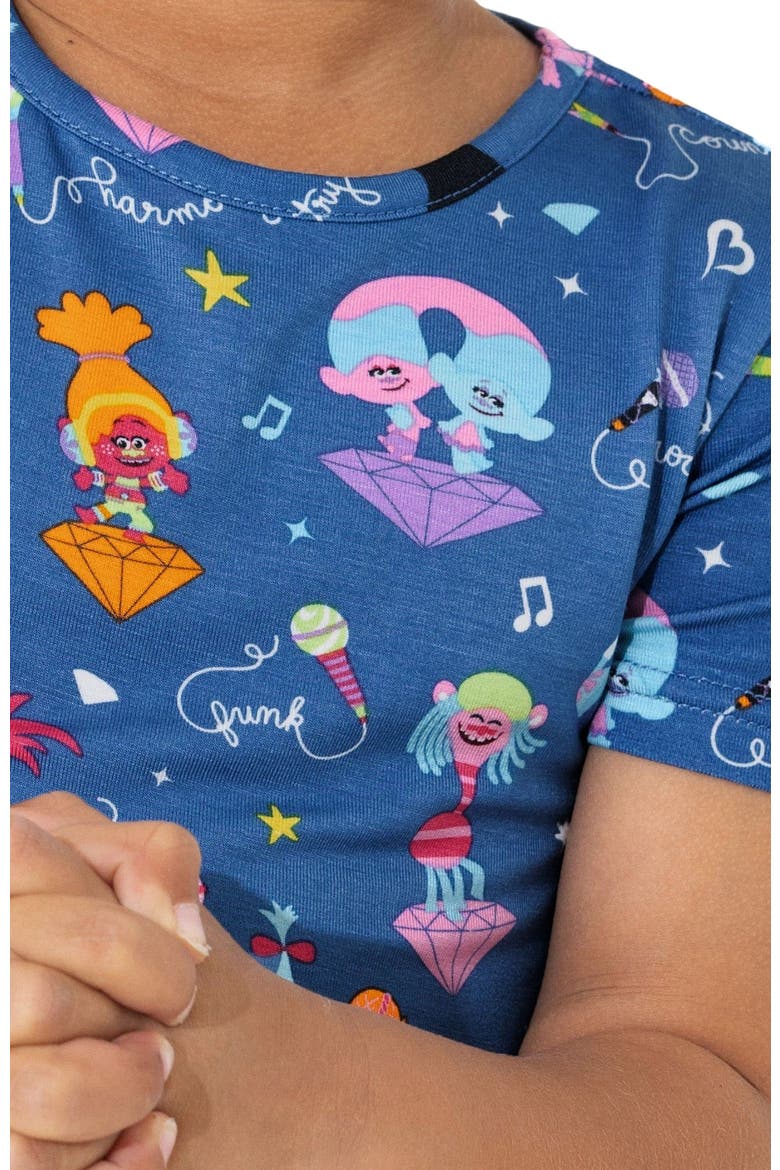 Trolls Music Kids 2-Piece Short Sleeve & Shorts Pajama Set, Alternate, color, Trolls Music