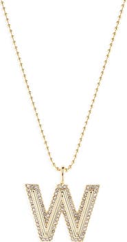 BaubleBar Arianna Initial Pendant Necklace