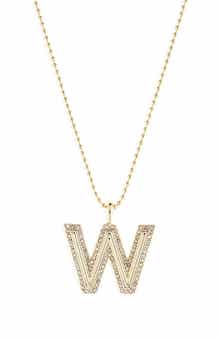 BaubleBar Arianna Initial Pendant Necklace