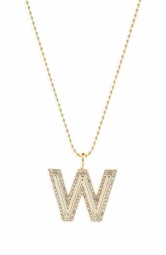 BaubleBar Arianna Initial Pendant Necklace