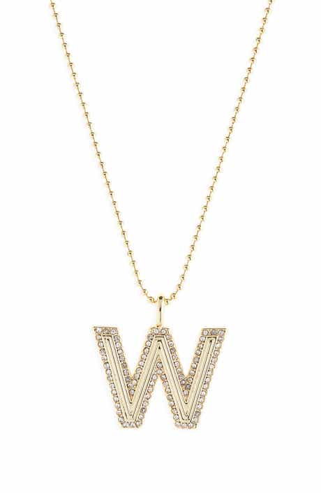 BaubleBar Arianna Initial Pendant Necklace