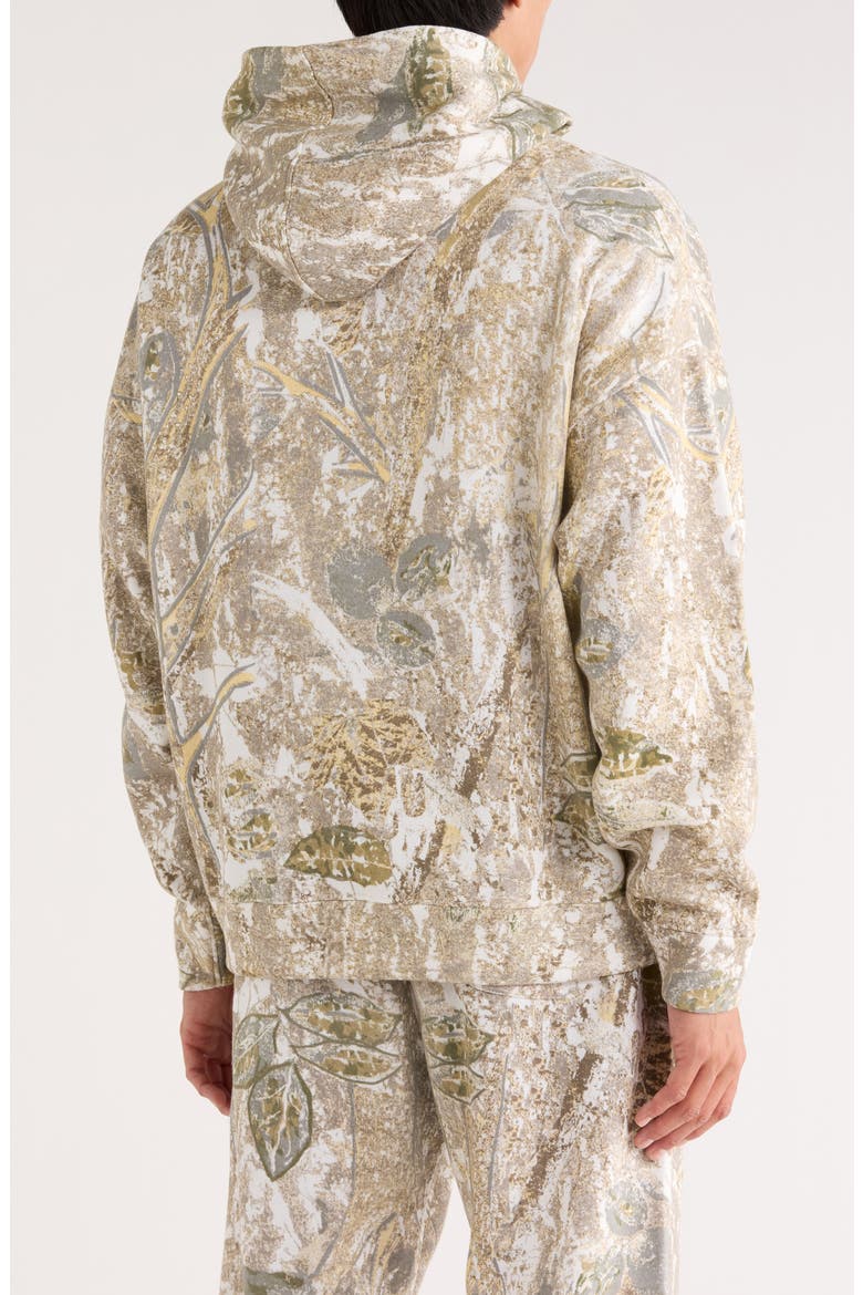 Camouflage Fleece Hoodie, Alternate, color, MUTED GREEN