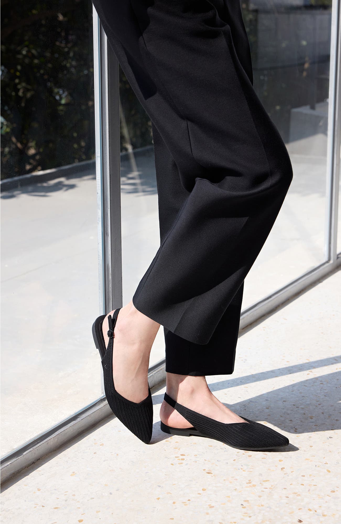 VIVAIA Pointed-Toe Slingback, Alternate, color, Black