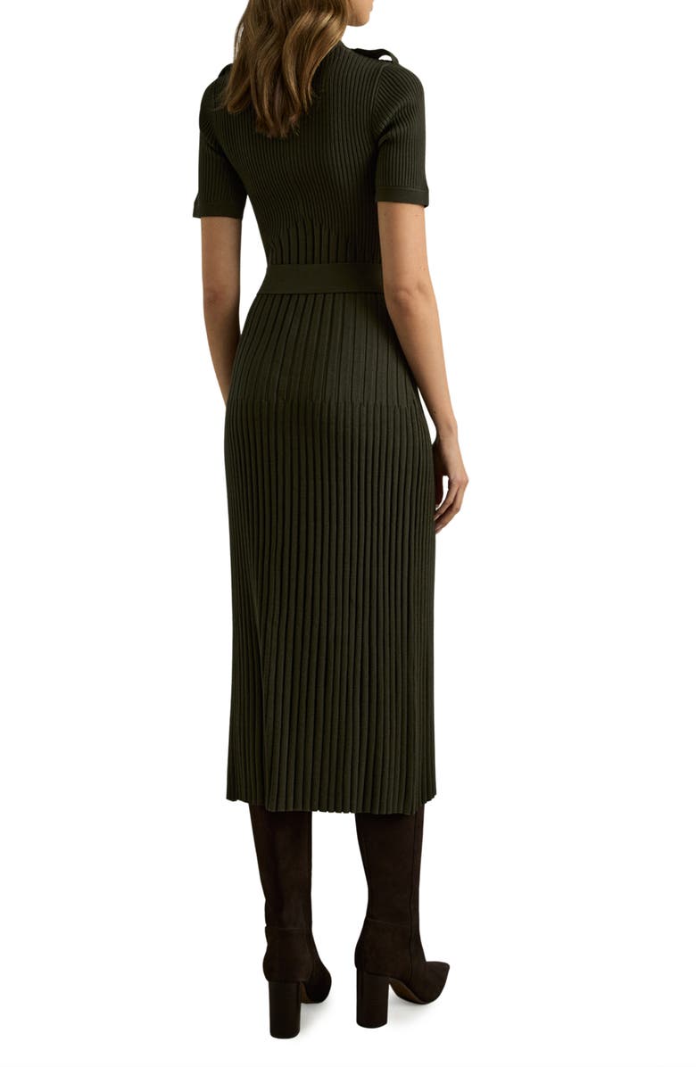 Reiss Vida Belted Rib Sweater Dress, Alternate, color,