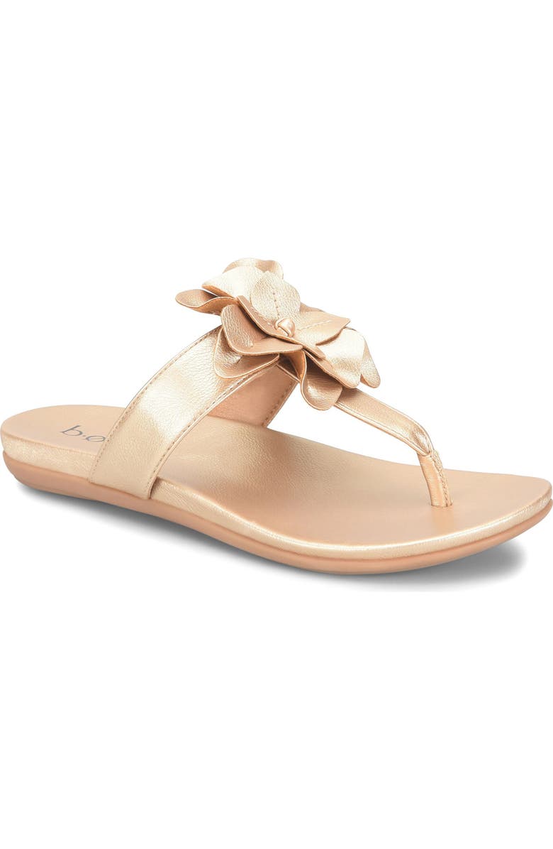 B O C BY BØRN Kendal Floral Appliqué Sandal, Main, color, Champagne