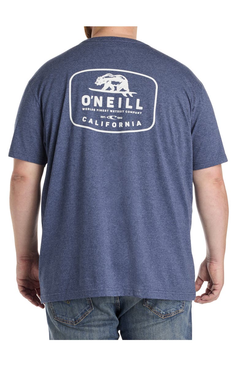 O'Neill Big & Tall Cali Native Graphic Tee, Main, color, Navy Heather