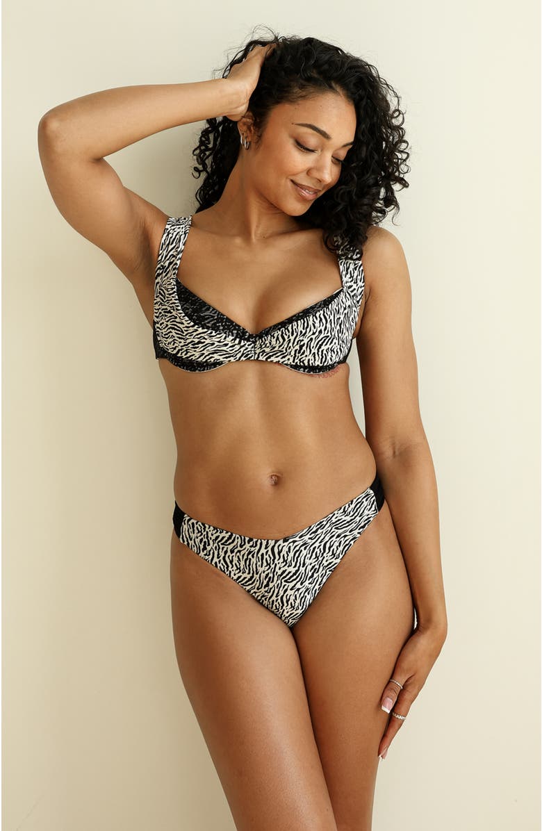 Dippin Daisys Dreams Thong Bikini Bottom, Alternate, color, Wild Child