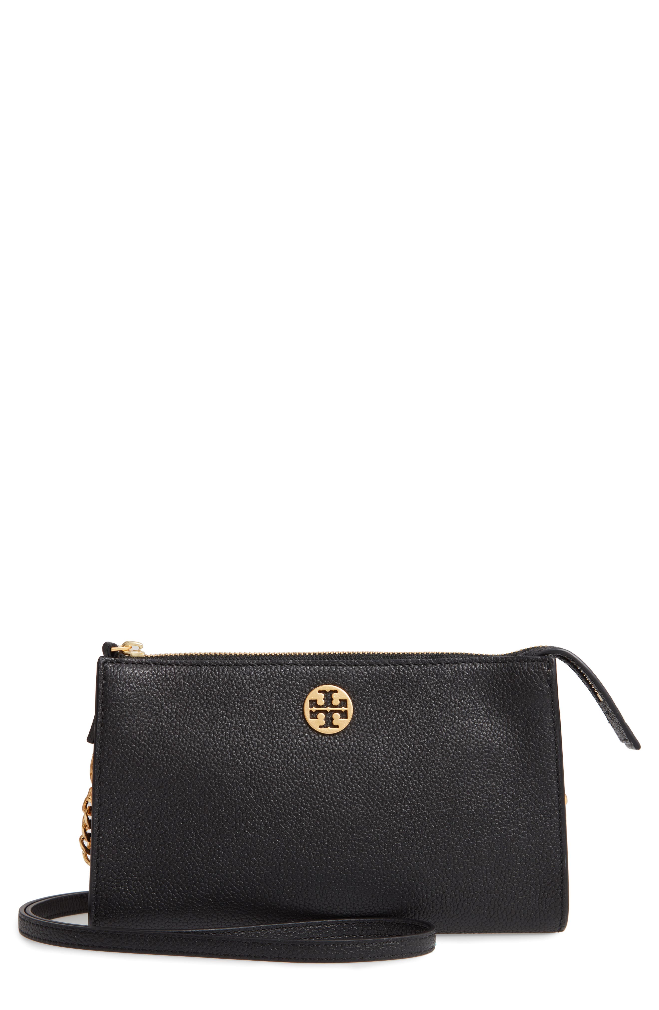 Tory Burch Mini Everly Leather Crossbody Bag, Main, color, 