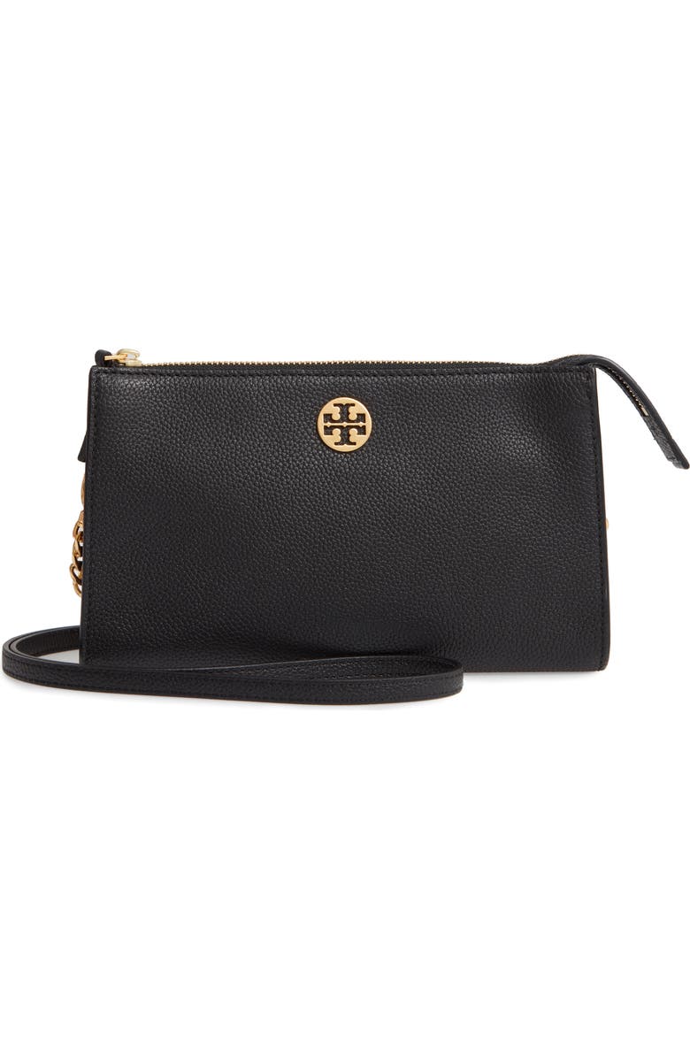 Tory Burch Mini Everly Leather Crossbody Bag, Main, color,