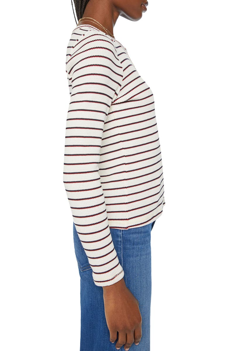 MOTHER The Itty Bitty Pixie Stripe Thermal Henley Top, Alternate, color, 