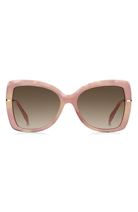 56mm Gradient Butterfly Sunglasses